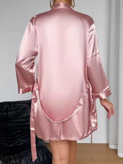 Rosa - Conjunto Pijama de Satén