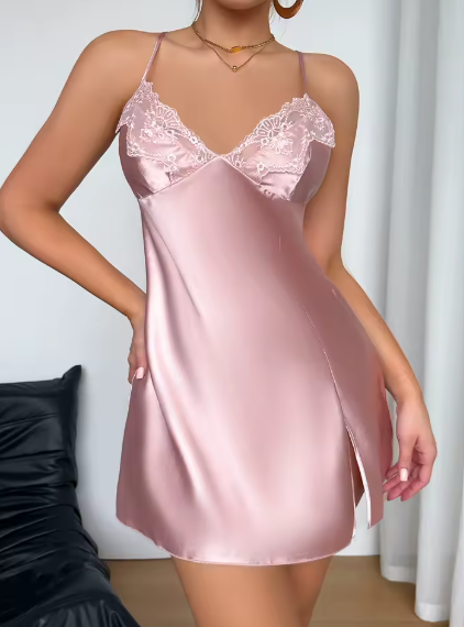 Rosa - Conjunto Pijama de Satén