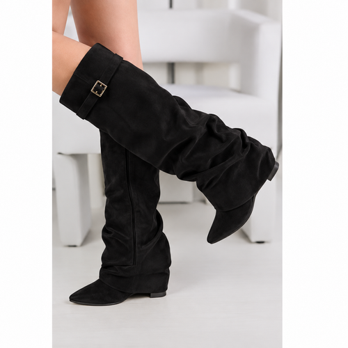Black- Botas de Caña Alta y Punta Fina