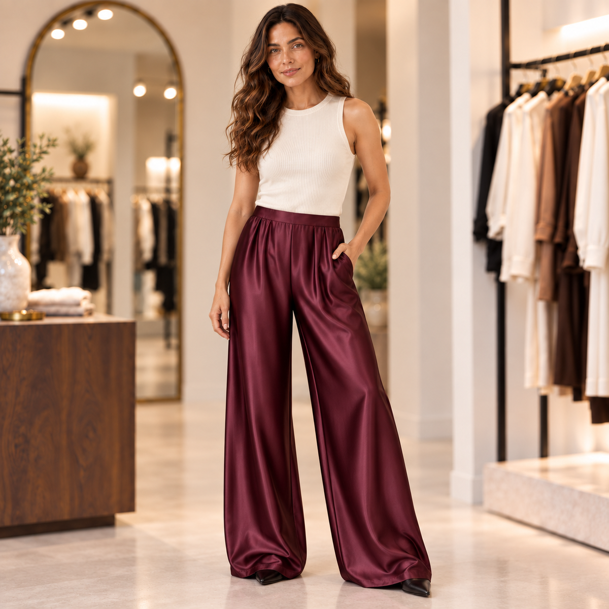 Pantalón Palazzo de Satén