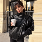 Chaqueta Oversize Efecto Piel